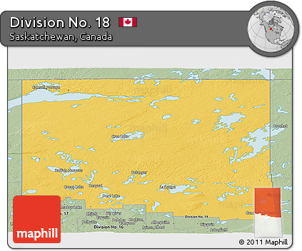 Savanna Style Panoramic Map of Division No. 18
