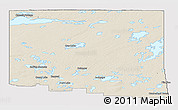 Shaded Relief Panoramic Map of Division No. 18, cropped outside