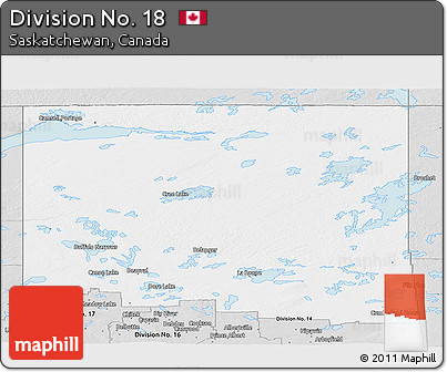 Silver Style Panoramic Map of Division No. 18