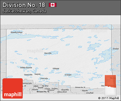 Silver Style Panoramic Map of Division No. 18
