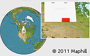 Satellite Location Map of Division No.  2, highlighted parent region