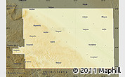 Physical Map of Division No.  2, darken