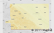 Physical Map of Division No.  2, lighten, desaturated