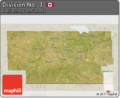 Satellite 3D Map of Division No.  3, lighten