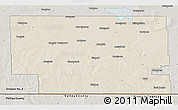 Shaded Relief 3D Map of Division No.  3, semi-desaturated