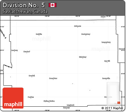 Blank Simple Map of Division No.  5