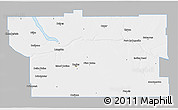 Gray 3D Map of Division No.  6, single color outside