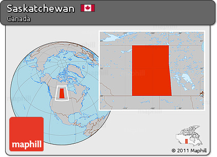 Gray Location Map of Saskatchewan