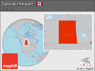 Gray Location Map of Saskatchewan