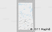 Gray Map of Saskatchewan, single color outside