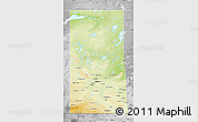 Physical Map of Saskatchewan, desaturated