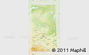 Physical Map of Saskatchewan, lighten