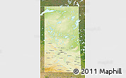 Physical Map of Saskatchewan, satellite outside