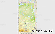 Physical Map of Saskatchewan, shaded relief outside