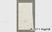 Shaded Relief Map of Saskatchewan, darken