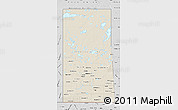 Shaded Relief Map of Saskatchewan, desaturated