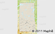 Shaded Relief Map of Saskatchewan, physical outside
