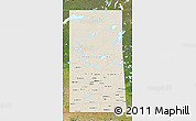 Shaded Relief Map of Saskatchewan, satellite outside