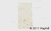 Shaded Relief Map of Saskatchewan, single color outside
