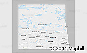 Gray Panoramic Map of Saskatchewan, single color outside