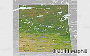 Satellite Panoramic Map of Saskatchewan, lighten, desaturated