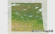 Satellite Panoramic Map of Saskatchewan, lighten