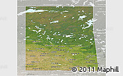 Satellite Panoramic Map of Saskatchewan, lighten, semi-desaturated