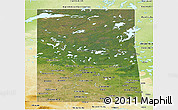 Satellite Panoramic Map of Saskatchewan, physical outside
