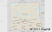Shaded Relief Panoramic Map of Saskatchewan, desaturated