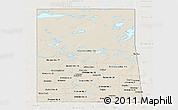 Shaded Relief Panoramic Map of Saskatchewan, lighten