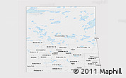 Silver Style Panoramic Map of Saskatchewan, single color outside