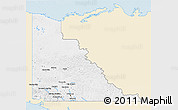 Classic Style 3D Map of Yukon, single color outside