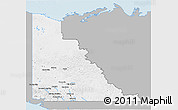 Gray 3D Map of Yukon, single color outside