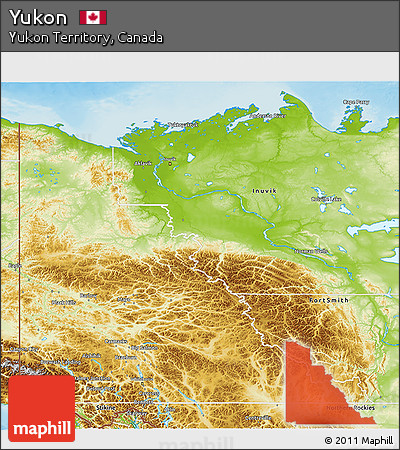 Physical 3D Map of Yukon