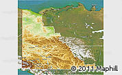 Physical 3D Map of Yukon, satellite outside