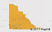 Political 3D Map of Yukon, cropped outside
