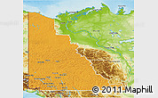Political 3D Map of Yukon, physical outside