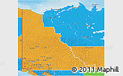 Political 3D Map of Yukon