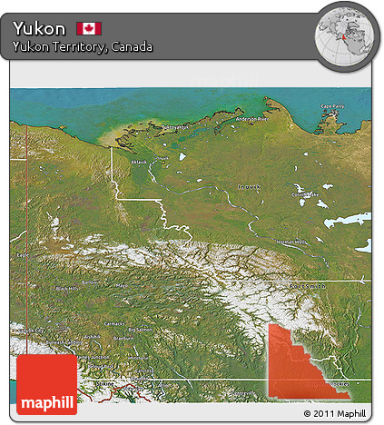 Satellite 3D Map of Yukon