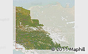 Satellite 3D Map of Yukon, lighten