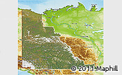 Satellite 3D Map of Yukon, physical outside