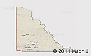 Shaded Relief 3D Map of Yukon, cropped outside