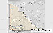 Shaded Relief 3D Map of Yukon, desaturated