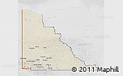 Shaded Relief 3D Map of Yukon, lighten, desaturated