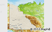 Shaded Relief 3D Map of Yukon, physical outside