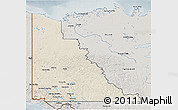 Shaded Relief 3D Map of Yukon, semi-desaturated