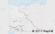 Silver Style 3D Map of Yukon, single color outside