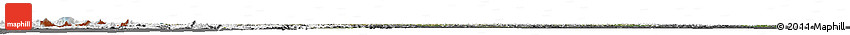 Satellite Horizon Map of Yukon, desaturated