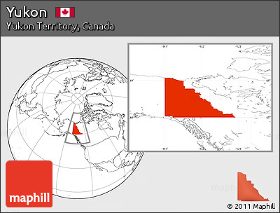 Blank Location Map of Yukon