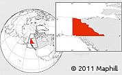 Blank Location Map of Yukon, highlighted country, highlighted parent region